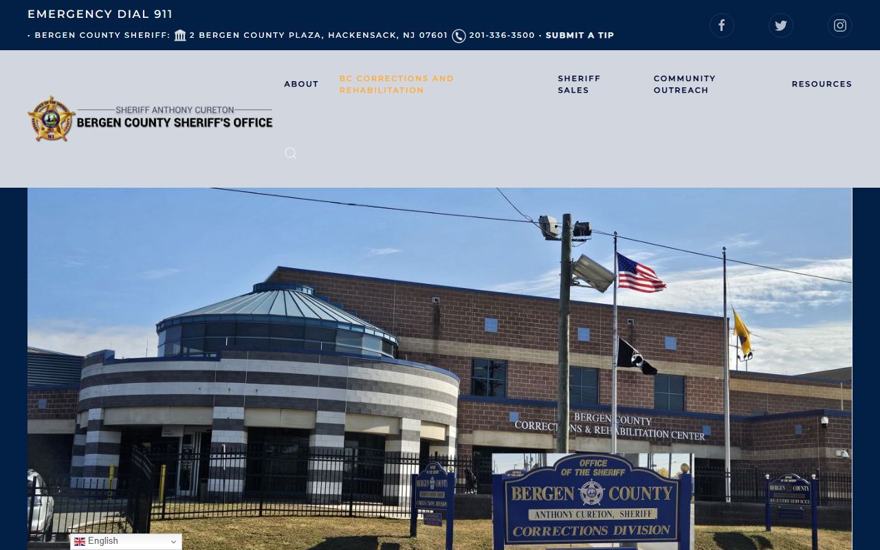Bergen County Corrections and Rehabilitation Center inmate roster facility overview