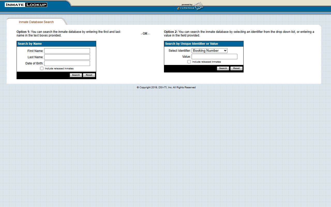 Bergen County inmate population lookup tool search fields